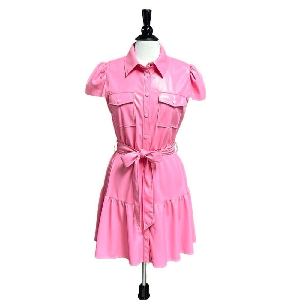 Alice + Olivia Pink Belted Dress